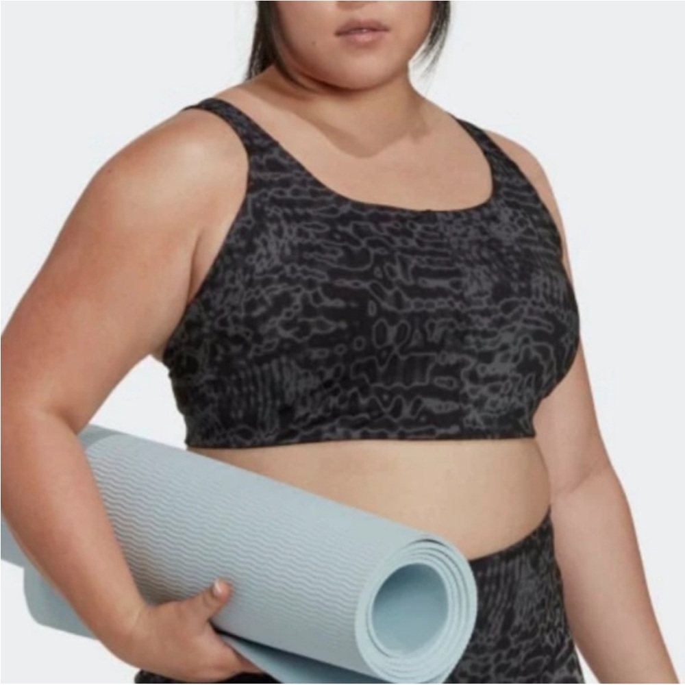 Adidas 11 Honoree Black Grey Sports Bra Size 3x